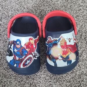 CROCS Kids Marvel Character Clogs - Navy and Red